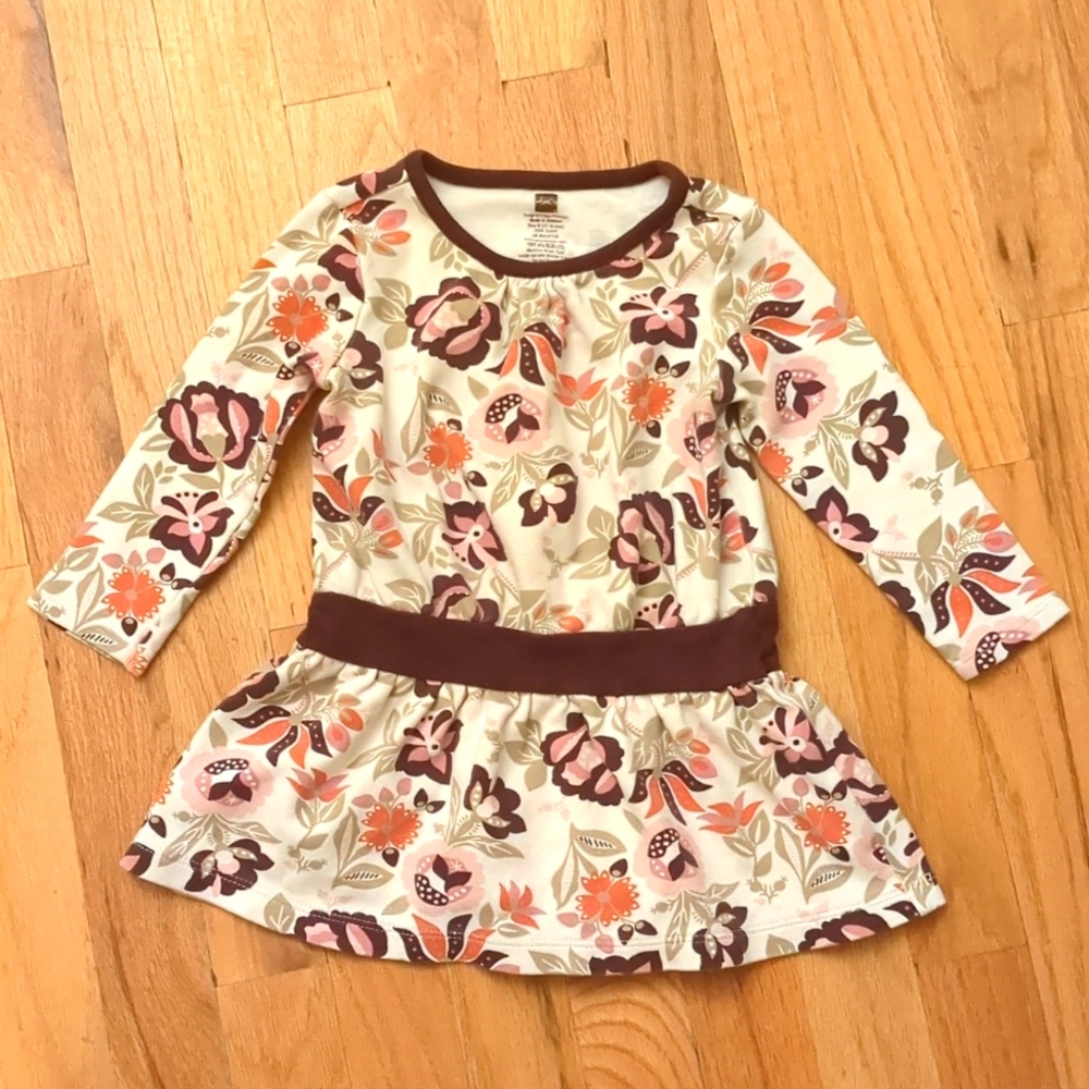Tea Collection floral cotton dress size 18 months